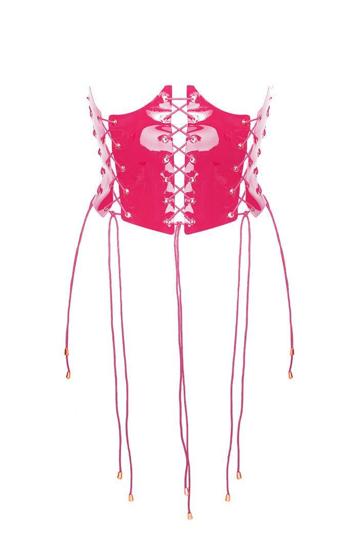 Cabaret Fuchsia open corset by Secret Room
