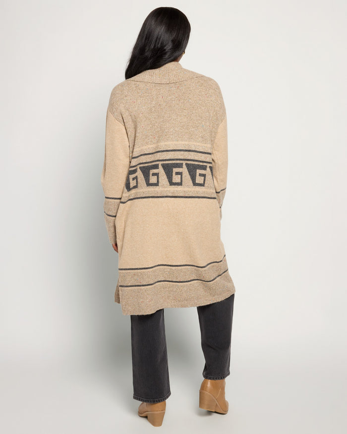 Birch Geo $|& SEAS Canyon Duster Cardigan - SOF Back