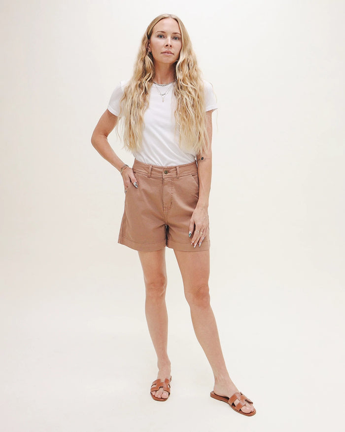 Mousse $|& Oliver Logan Canyon High Rise Twill Short - VOF Detail