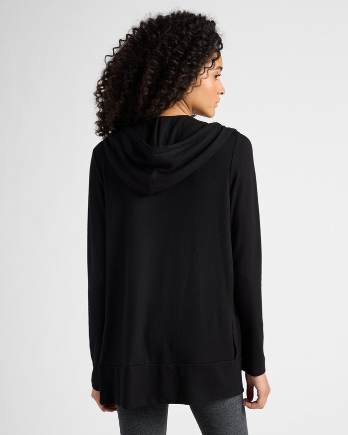 Black $|& Interval Hacci Carefree Cardigan - SOF Back