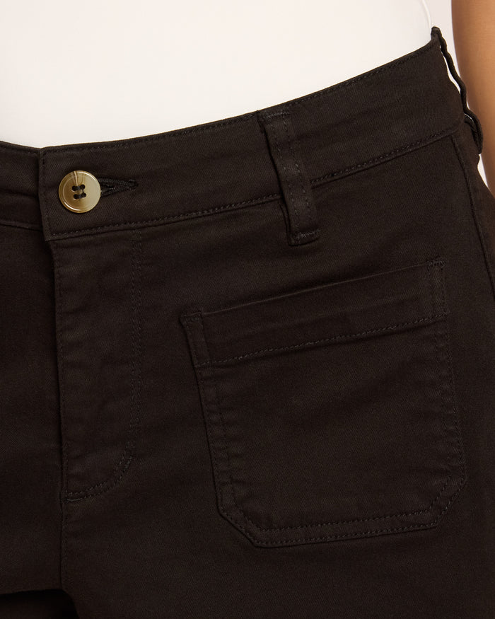 Black $|& Another Love Carlisle Patch Pocket Short - SOF Full Front