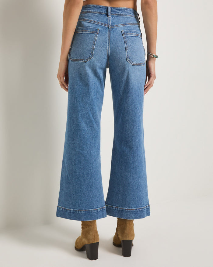 Pacific $|& SEAS Caroline Cropped Wide Leg Jean - SOF Back