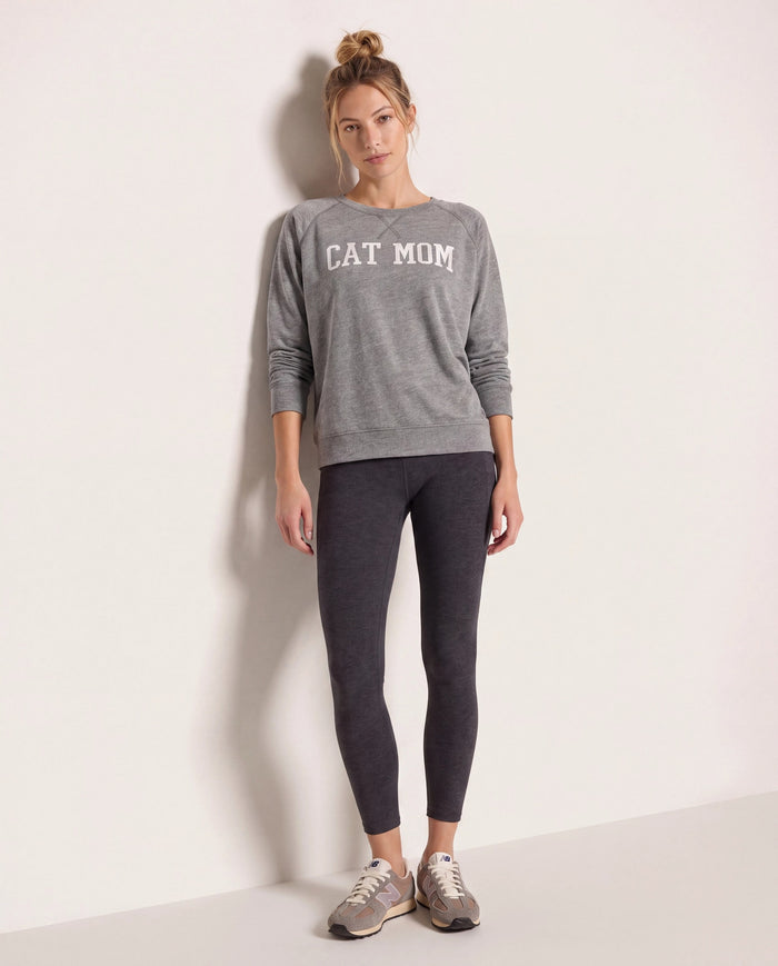 Heather Grey $|& Interval Cat Mom Graphic Top - UGC On Fig