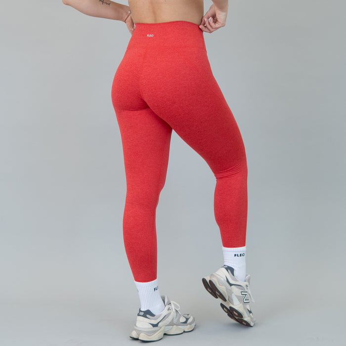 Heather Lollipop Charge Legging 25"- No Front Seam - Higher Rise by FLEO - 2