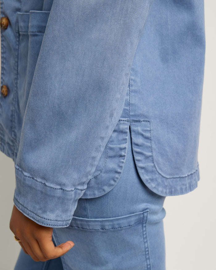 Denim Blue $|& SEAS Charlotte Utility Jacket - SOF Full Front