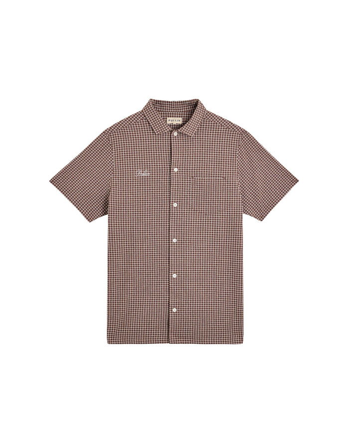 chemise manches courtes brownvichy PULLIN