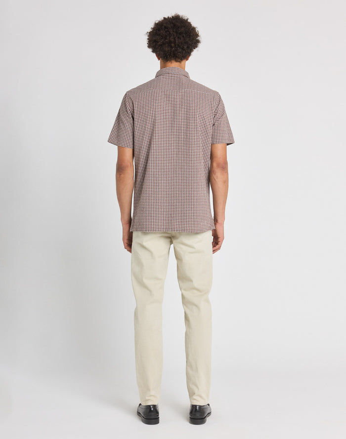 chemise manches courtes brownvichy PULLIN