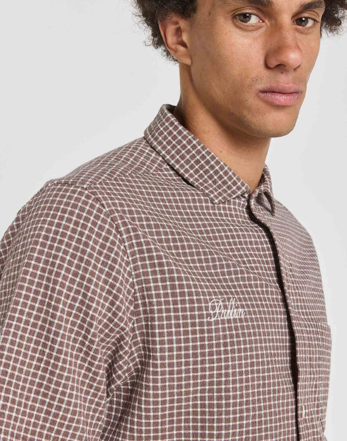 chemise manches courtes brownvichy PULLIN