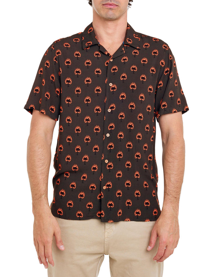 chemise hawaïenne burning PULLIN en viscose