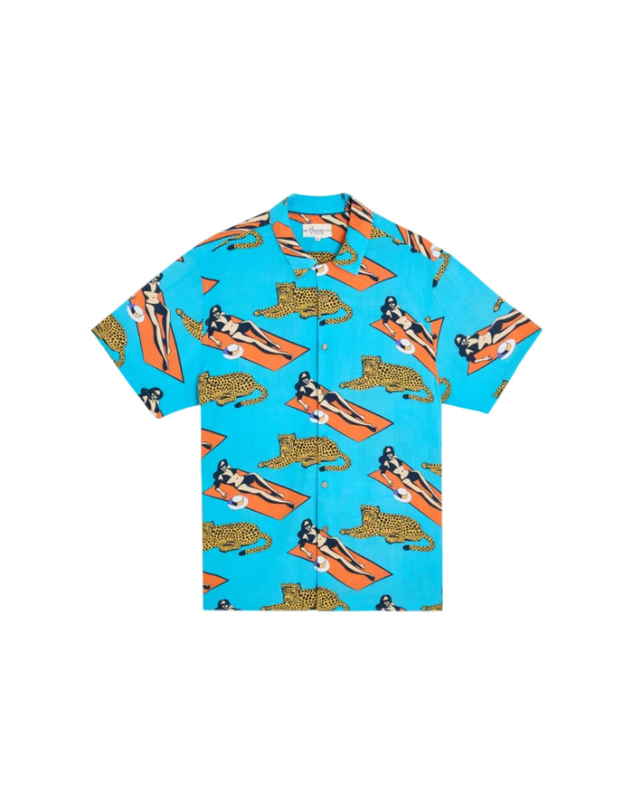 chemise hawaïenne cheetah PULLIN en viscose