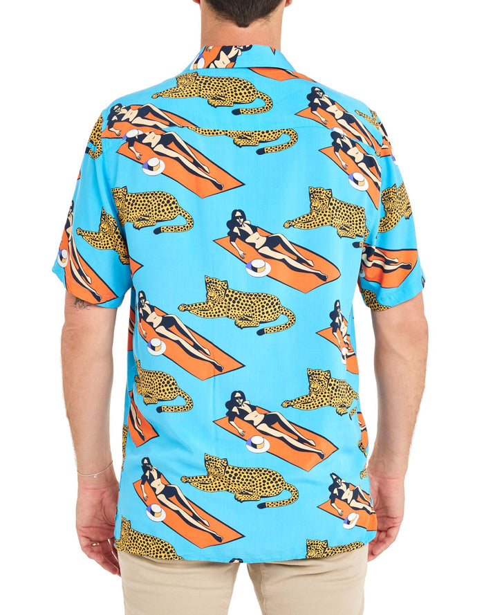 chemise hawaïenne cheetah PULLIN en viscose