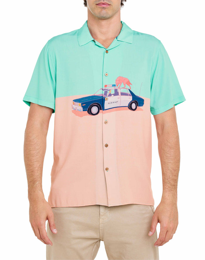 chemise hawaïenne police PULLIN en viscose