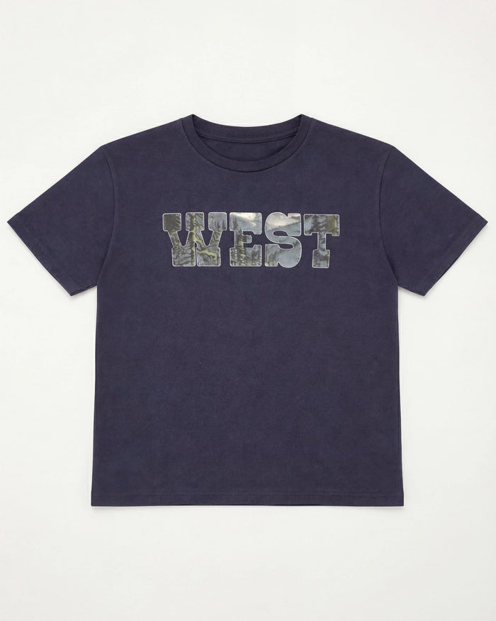 Faded Black $|& Herizon Cherry Relaxed Graphic Tee - Hanger Detail