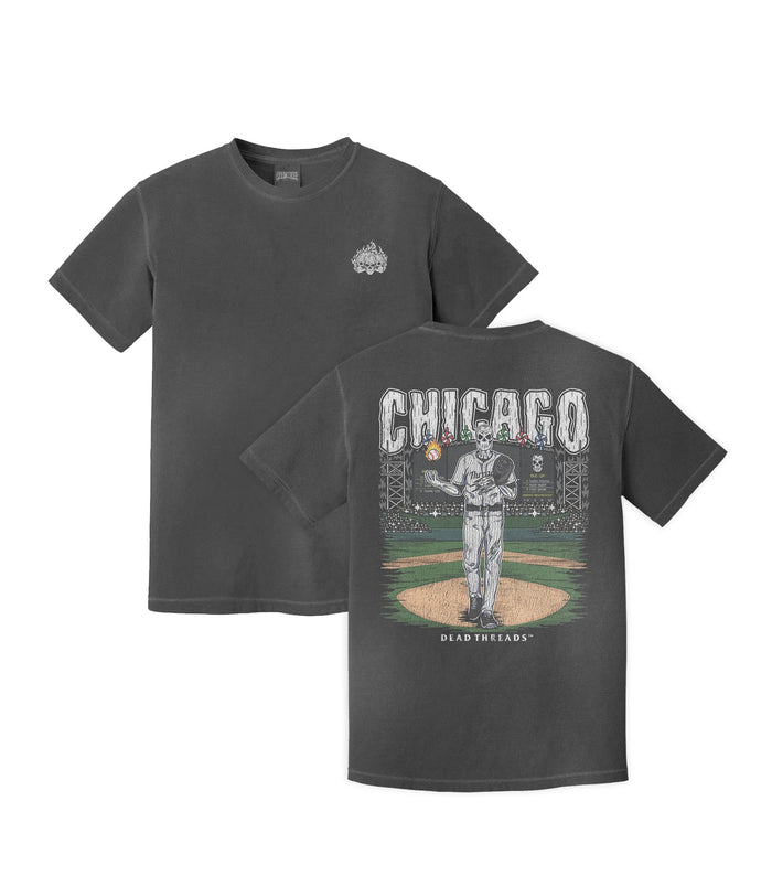 CHICAGO "SOUTH SIDE" BASEBALL - “3 SKULL” PREMIUM T - SHIRT – T-Shirt – Dead Threads Apparel