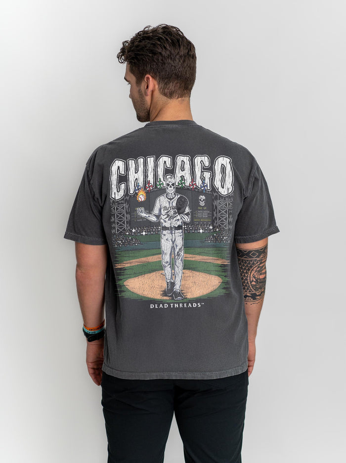 CHICAGO "SOUTH SIDE" BASEBALL - “3 SKULL” PREMIUM T - SHIRT – T-Shirt – Dead Threads Apparel