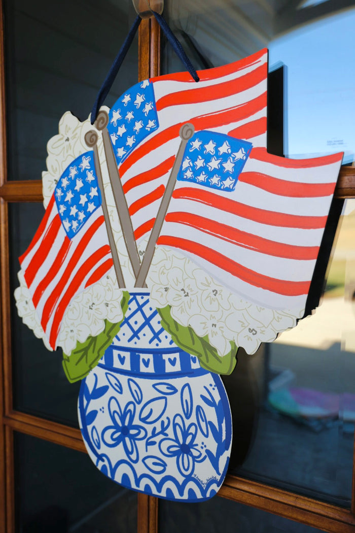 Chinoiserie Flags Doorhanger