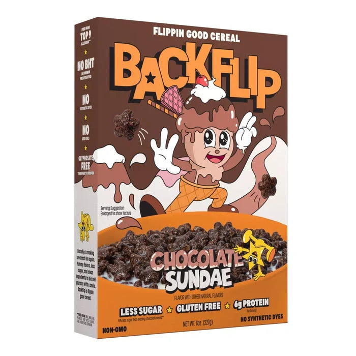 Backflip Chocolate Sundae Breakfast Cereal cereal de chocolate sin gluten