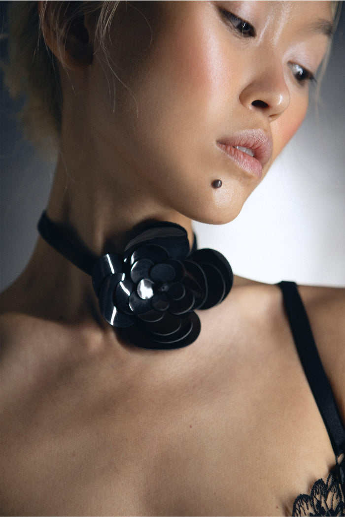 Choker Floralle black - yesUndress