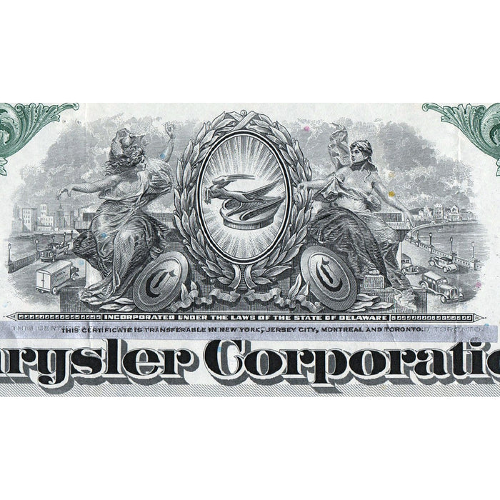 Chrysler Corporation (Lee Iacocca) Stock Certificate