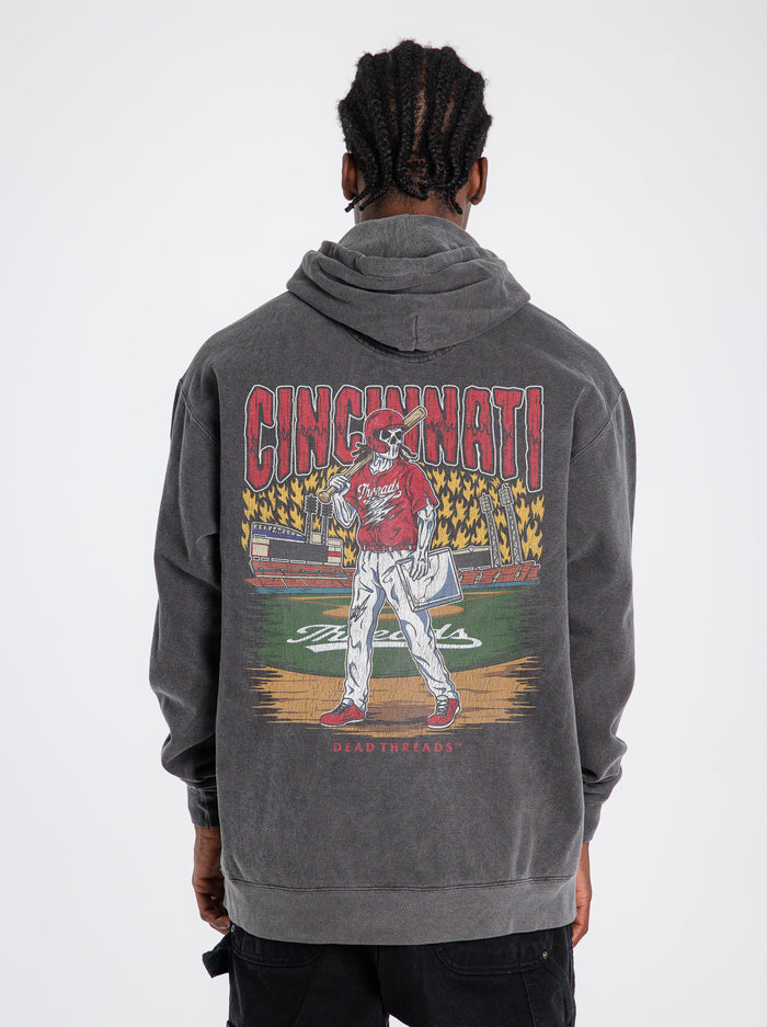 CINCINNATI BASEBALL - “DT ESSENTIAL" HOODIE – Hoodie – Dead Threads Apparel