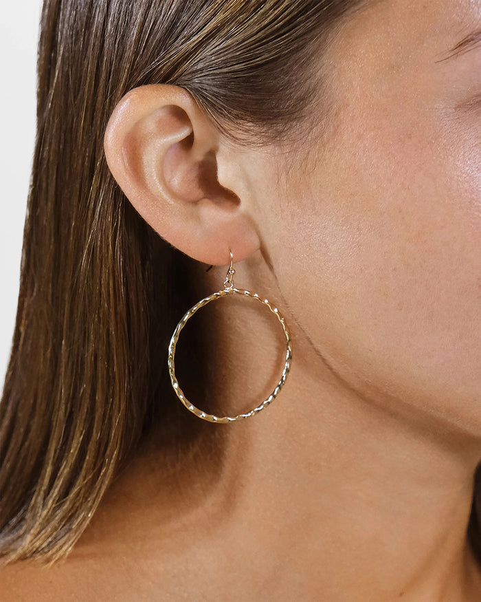 Gold $|& Sterling Forever Circle Dangle Earrings - VOF Detail