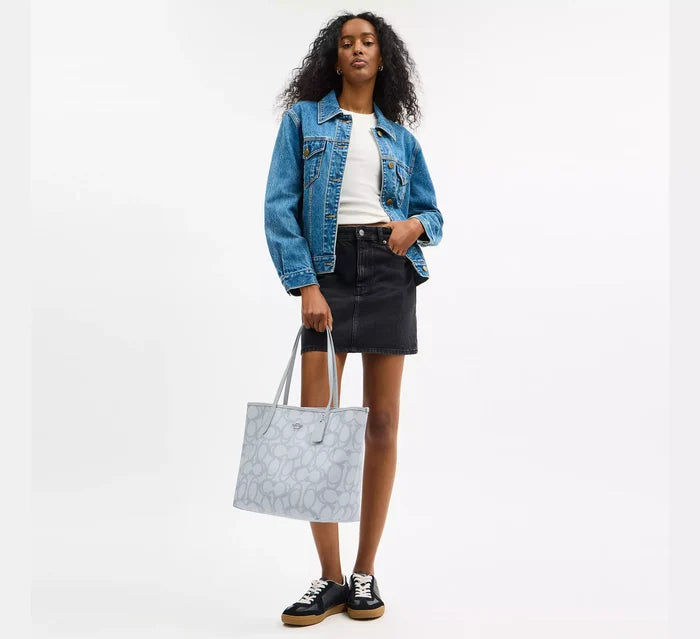 City Tote Bag In Sketch Signature Canvas