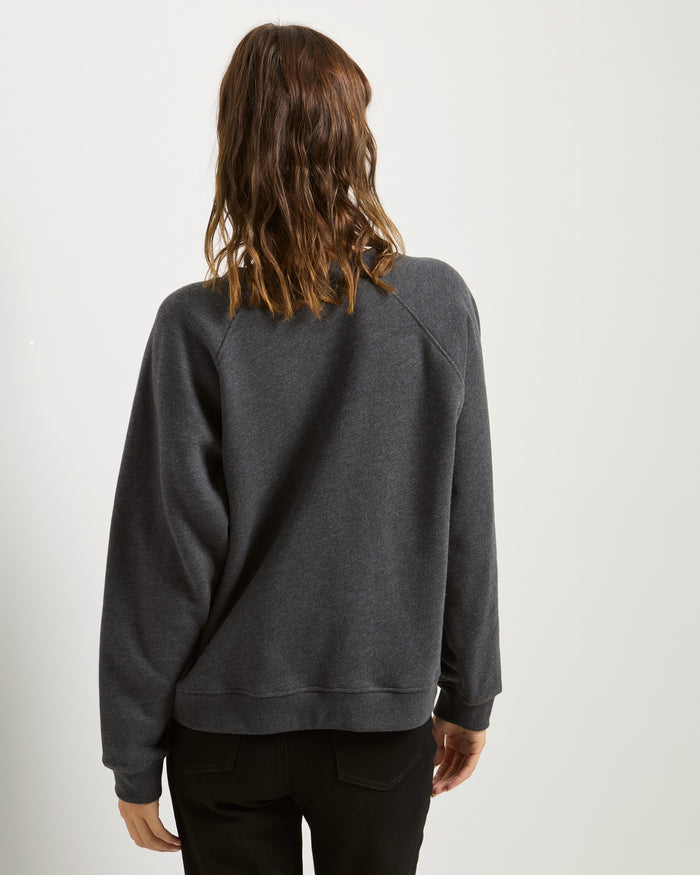 Heather Obsidian $|& SEAS Cliffedge Raglan Merry Sweatshirt - SOF Back