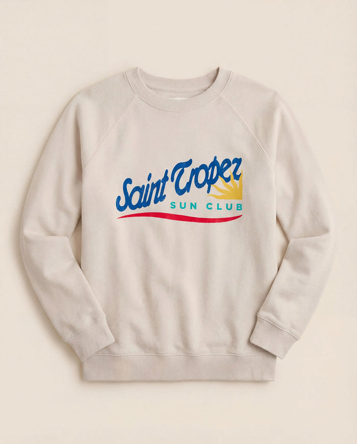 Birch $|& SEAS Cliffs Saint Tropez Raglan Sweatshirt - Hanger Detail