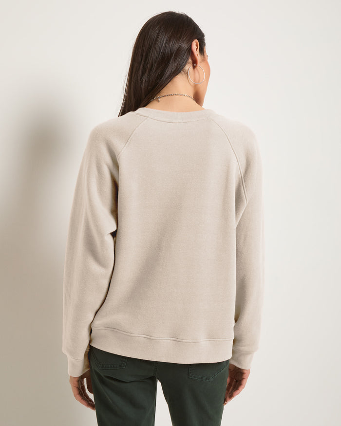 Cream $|& SEAS Cliffside Tailgate Raglan Sweatshirt - SOF Back