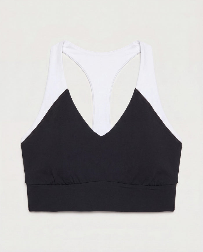 Black/White $|& Interval CloudLight Endurance Bra - Hanger Detail