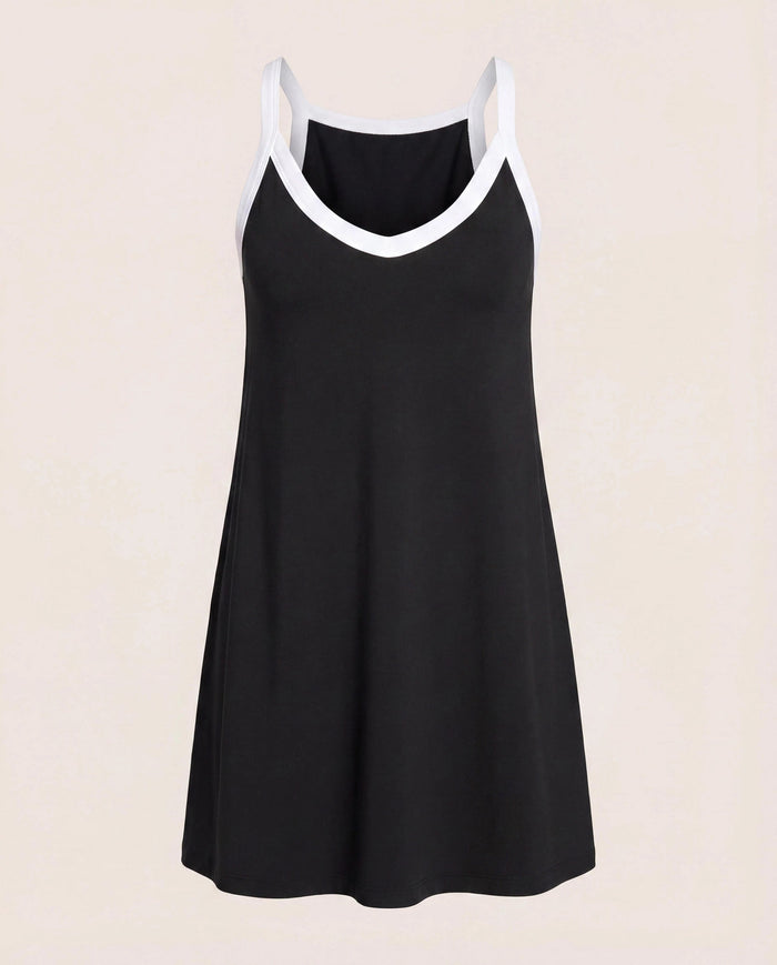 Black/White $|& Interval CloudLight Uptake Step In Active Dress - Hanger Detail