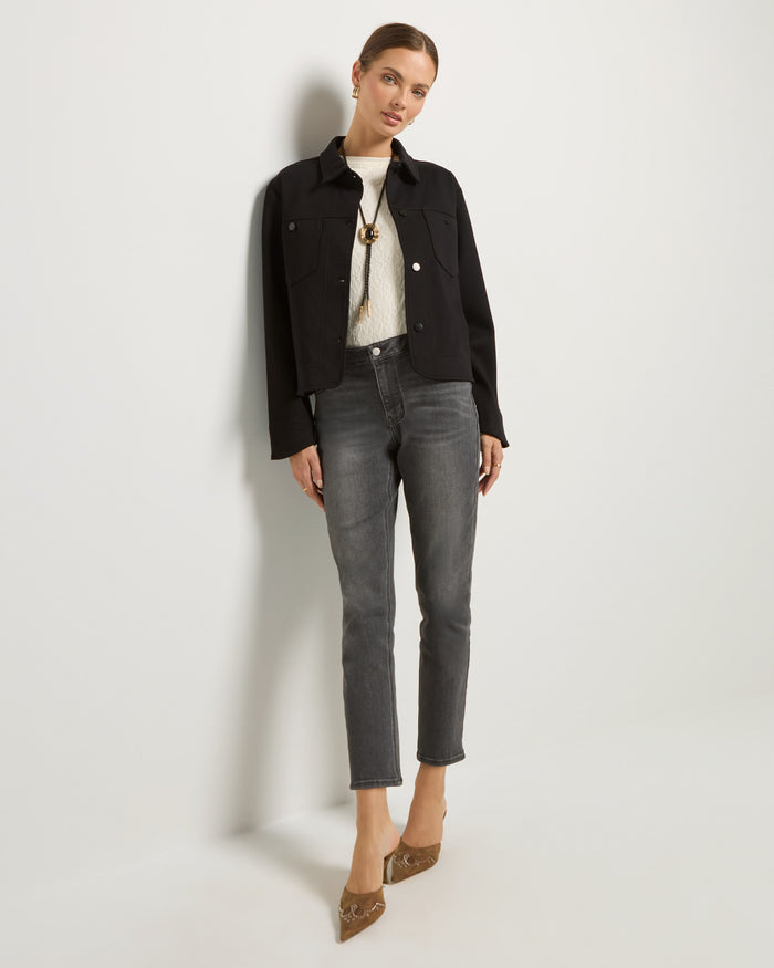 Grey Mist $|& SEAS Coastline Cropped Skinny Jean - UGC On Fig