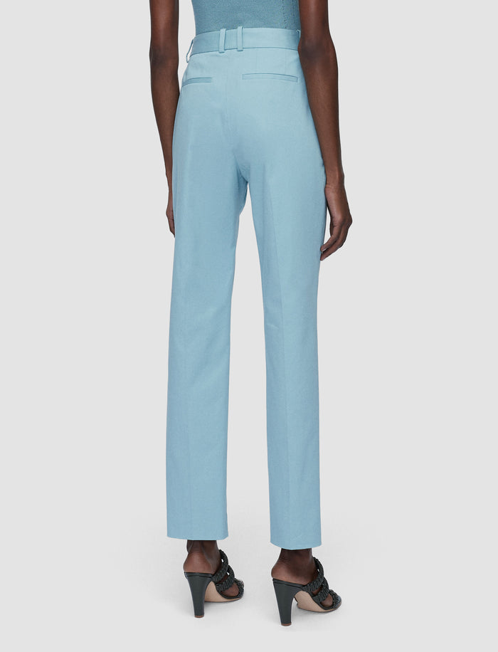 Blue Coleman Long Light Cotton Stretch Trousers - Joseph