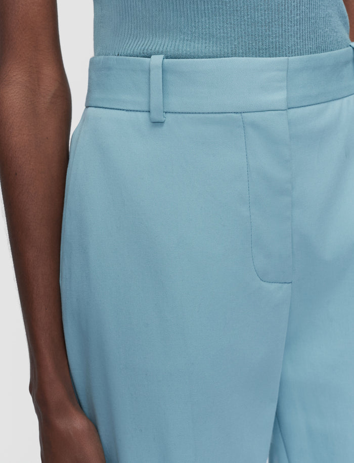 Blue Coleman Long Light Cotton Stretch Trousers - Joseph