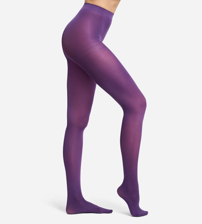 Collant avec ceinture confort violet nuit 50D Opaque Velouté