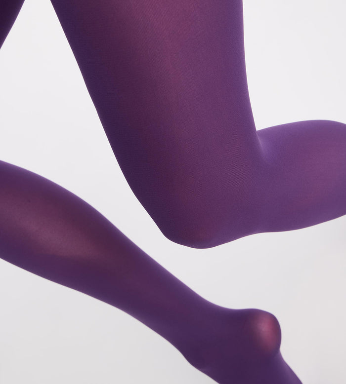 Collant avec ceinture confort violet nuit 50D Opaque Velouté