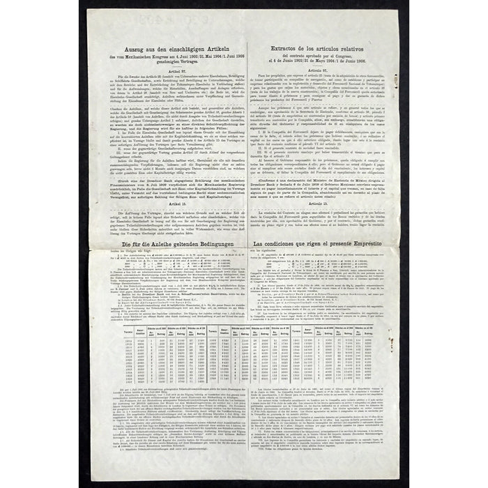Compania del Ferrocarril Nacional de Tehuantepec, Republica Mexicana (Gold Bond)