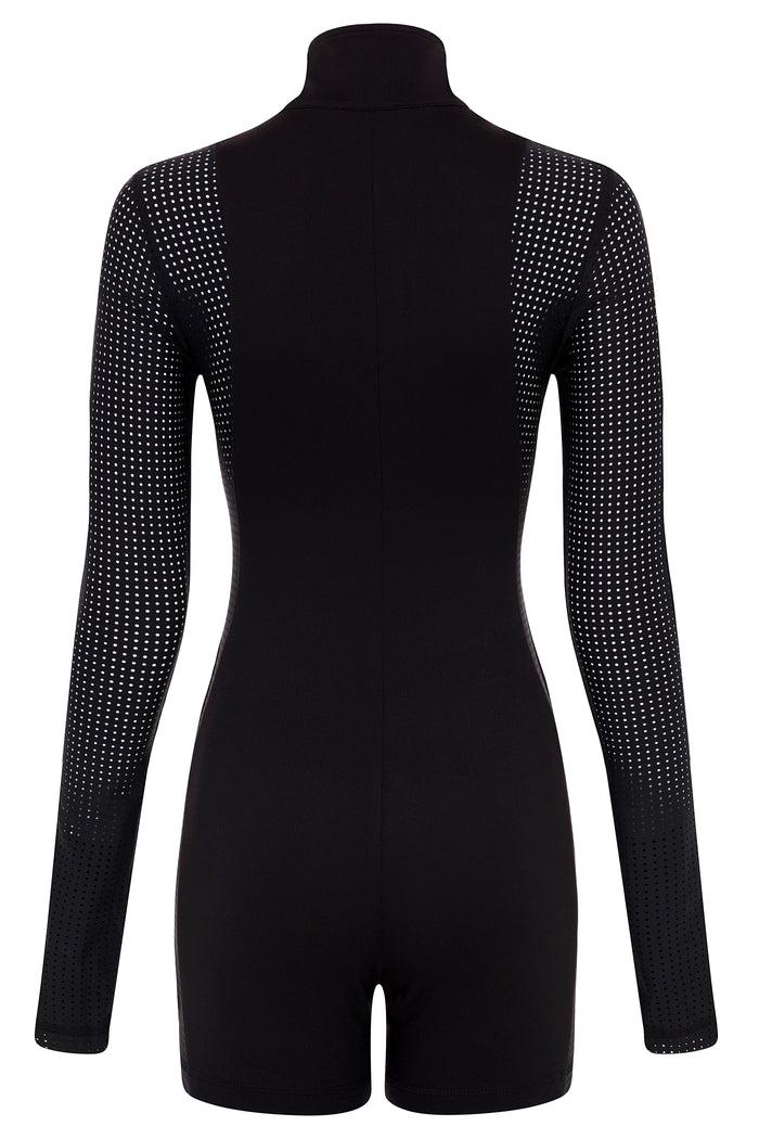 Contour Long Sleeve Romper BLACK
