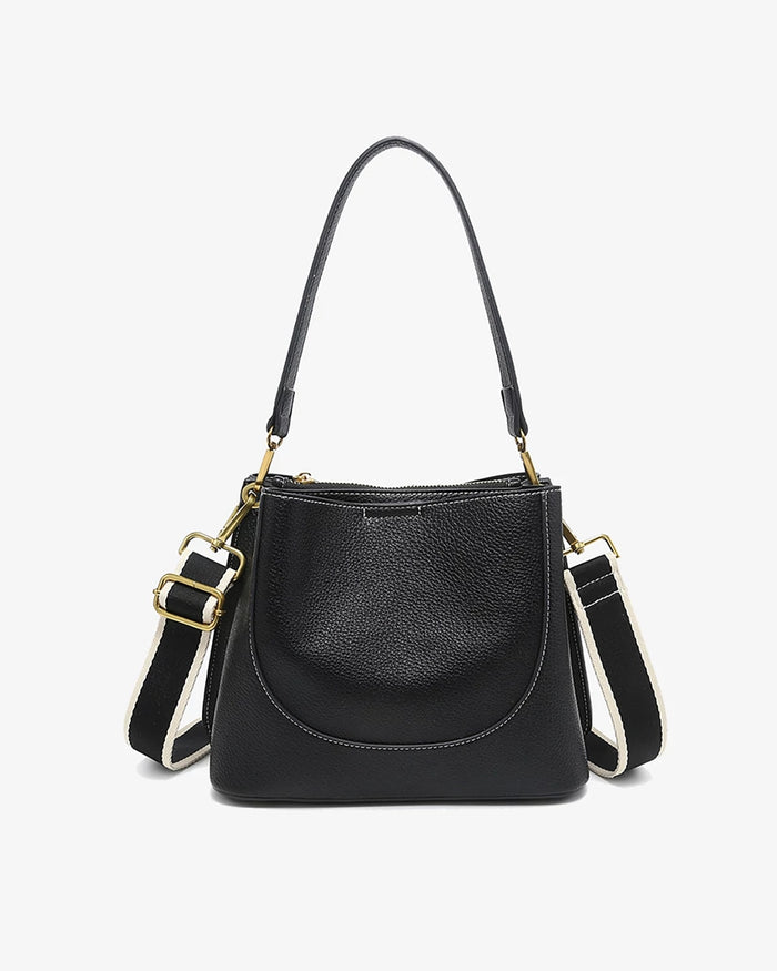 Black $|& Jen & Co. Corinna Bucket Bag - VOF Detail