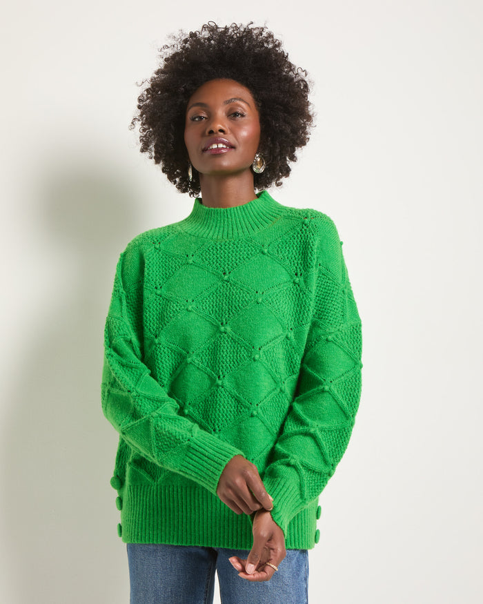 Jade $|& SEAS Countryside Mockneck Sweater - SOF Front