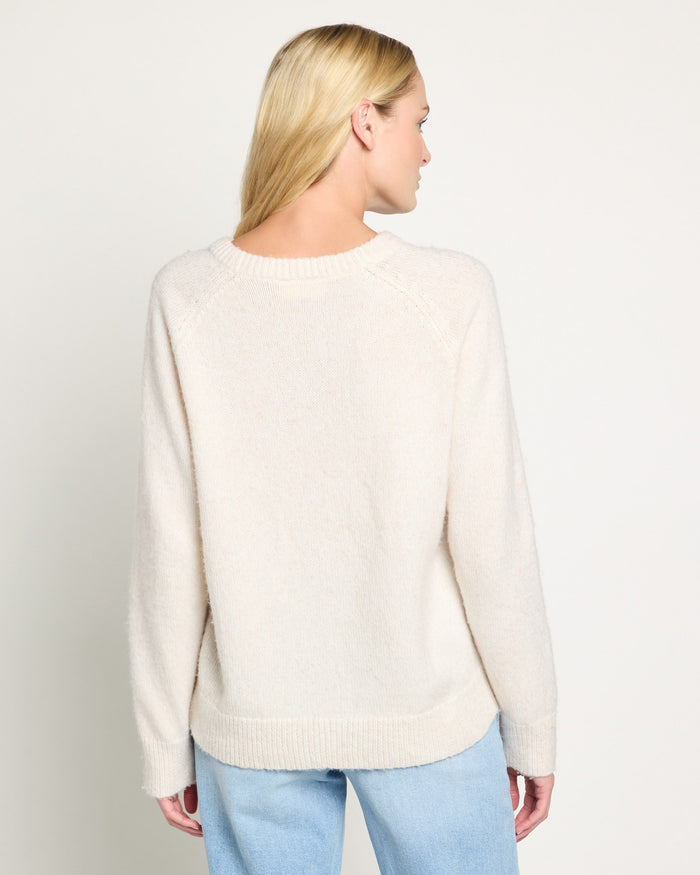 Heather Cream $|& SEAS Cozy Sweater - SOF Back