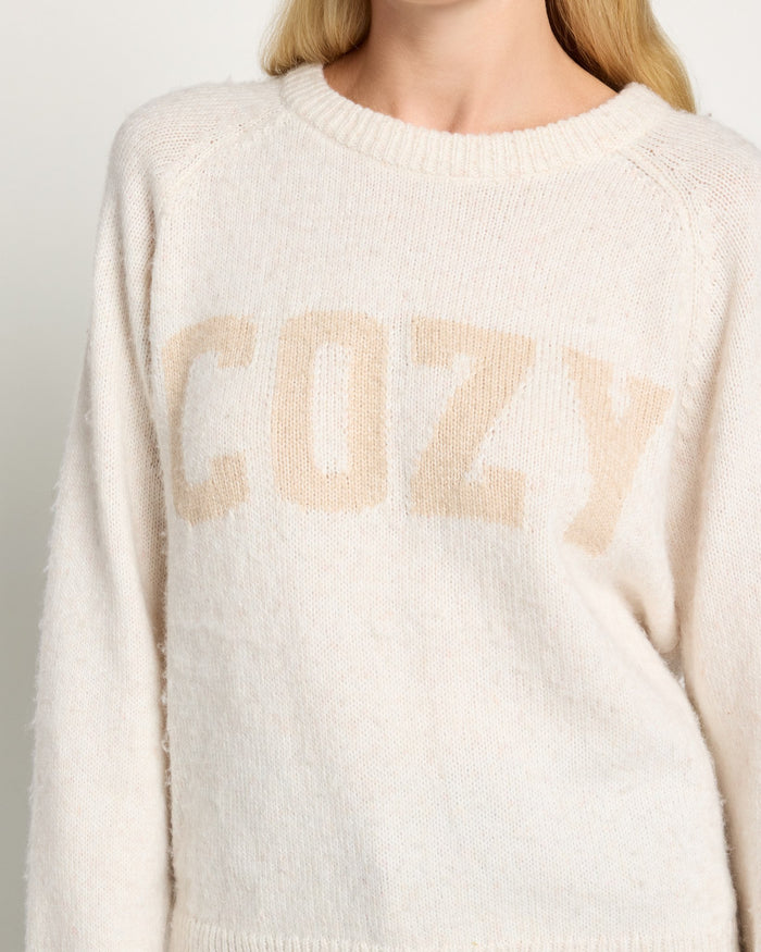 Heather Cream $|& SEAS Cozy Sweater - SOF Full Front