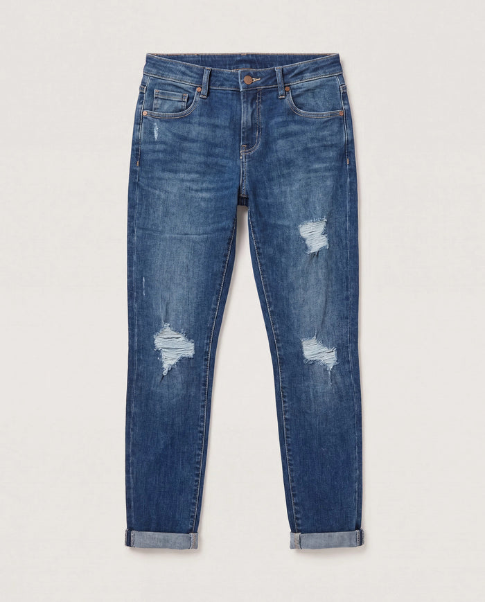 Rip Tide $|& Herizon Crest Cuffed Girlfriend Jeans - Hanger Detail