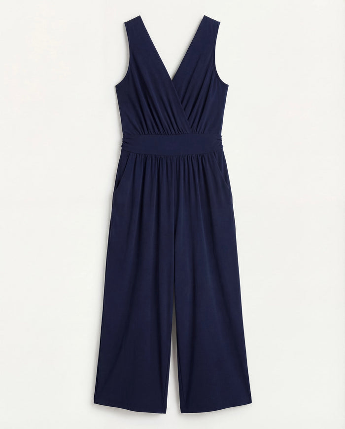Navy $|& Gilli Crop Jumpsuit - Hanger Detail