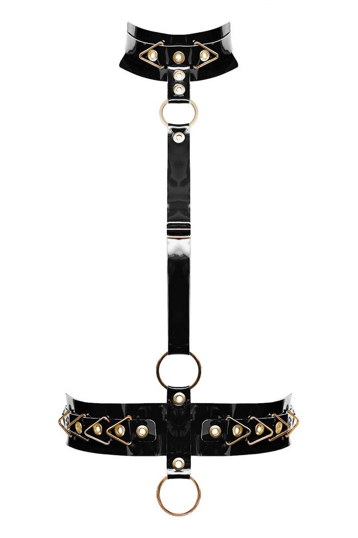 Crush Black halter belt by Secret Room
