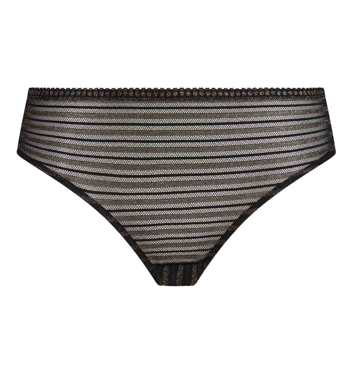 Culotte dentelle noire rayée Holiday