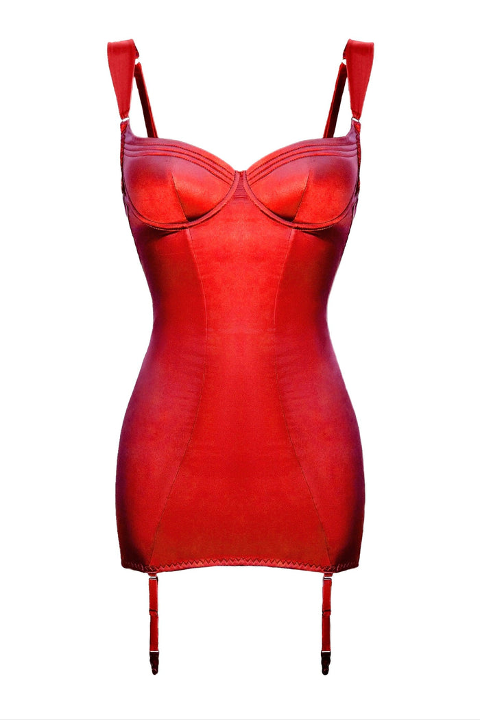 Cymothoe Red garter dress - yesUndress