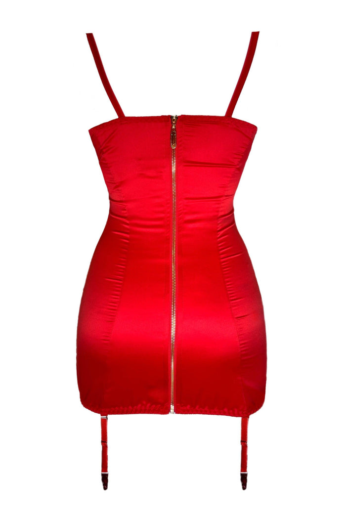 Cymothoe Red garter dress - yesUndress