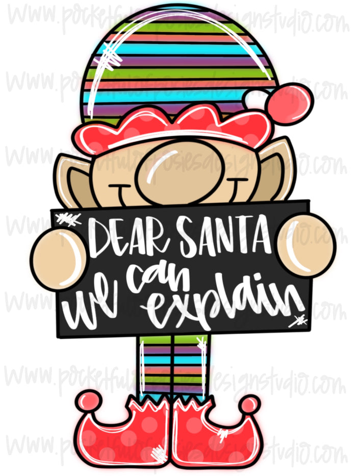 Dear Santa Elf Template