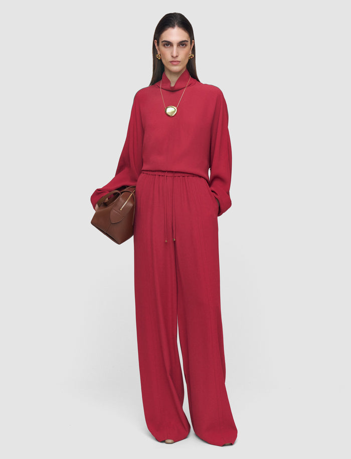 Pink Dee Crepe Trousers - Joseph